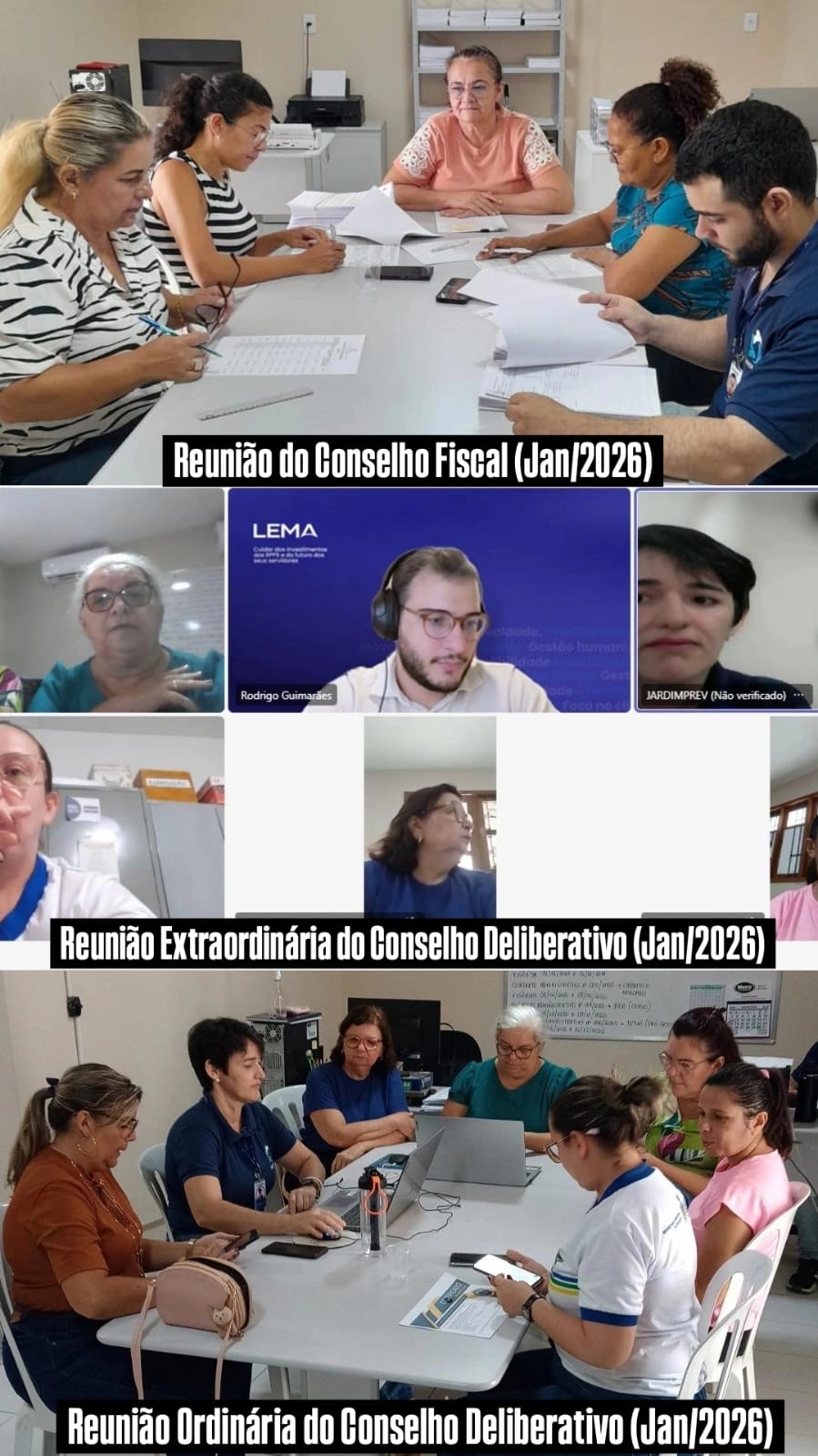 Registros de Reuniões (Ordinárias e Extraordinária) do mês de janeiro/2026 📸